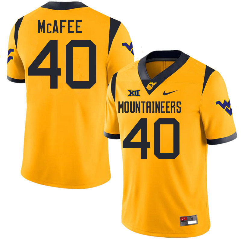 Pat McAfee WVU Jersey,West Virginia Mountaineers #40 Pat McAfee Jersey Youth College-Gold